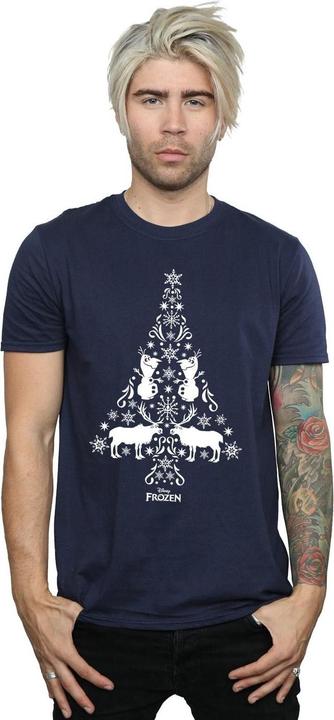 Actual product image Disney Mens Frozen Christmas Tree T-Shirt (XXL)