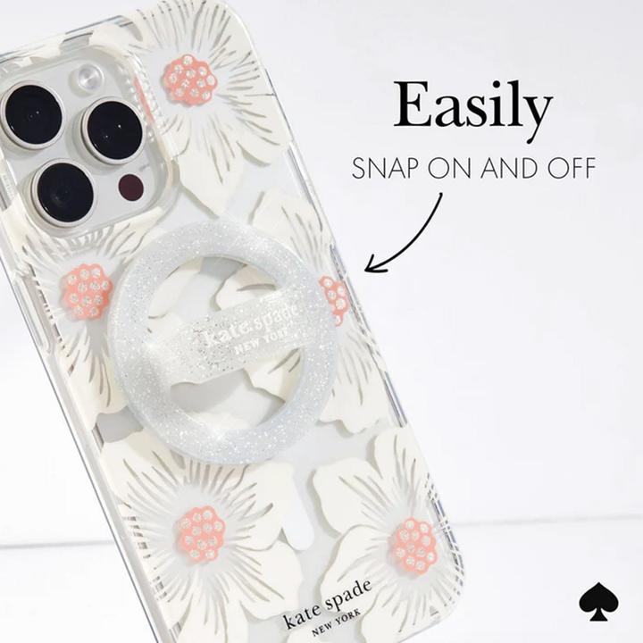 Actual product image Kate Spade Magnetischer Schlaufengriff – MagSafe Fingergriff (The Sparkle Silver)
