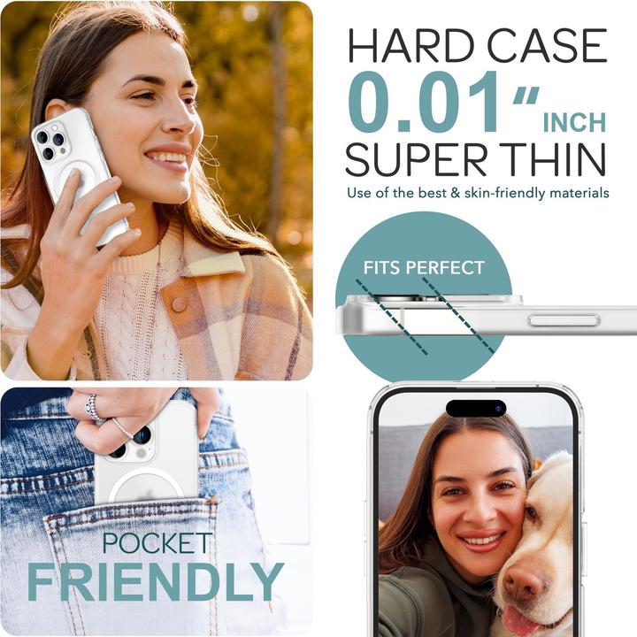 Actual product image Nalia Extremely thin 0.3mm hard case with MagSafe, matt cover (Apple iPhone 16 Pro)