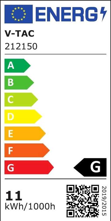Etichetta energetica V-TAC VT5050 Striscia LED SMD5050 60 LED 4500K IP65 5m (Bianco, 500 cm, Interno)