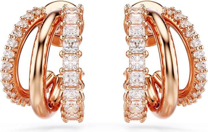 Image du produit Swarovski Hyperbola Créoles Différentes tailles Mini Blanc Or rose (Métal Swarovski)