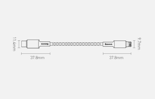 Image du produit Baseus USB C – Lightning (1 m, USB 3.2 Gen 1)