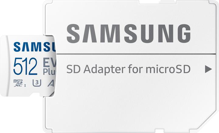 Actual product image Samsung EVO Plus (512 GB, microSDXC, U3, UHS-I)