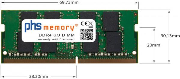 Produktbild PHS-memory 8GB RAM Speicher für Toshiba Satellite Pro A30-D-10E DDR4 SO DIMM 2400MHz (Toshiba Satellite Pro A30-D-10E, 1 x 8GB)