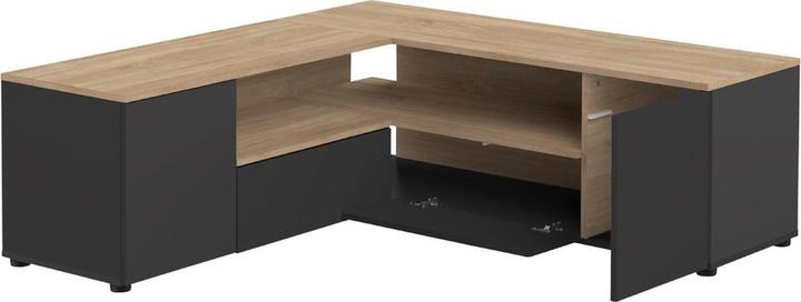 Image du produit Temahome Angle TV Stand black and oak (40 x 46 cm)