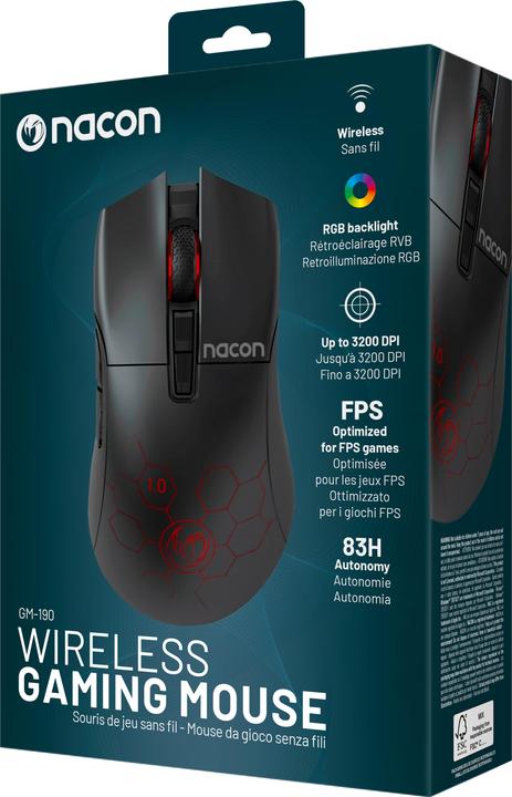 Immagine prodotto Nacon Gaming GM-190 Mouse da gioco senza fili (Senza fili)
