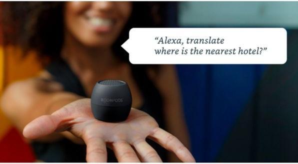 Actual product image Boompods Zero Talk Bluetooth® Speaker Amazon Alexa directly integrated, hands-free, shockproof, w... (5 h, Rechargeable battery operated)