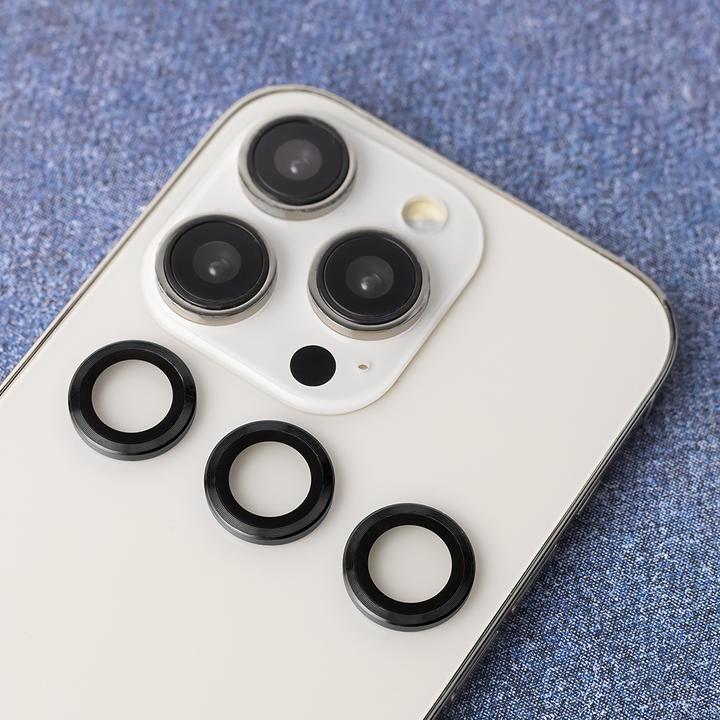 Actual product image OEM Set of lens glasses for Samsung Galaxy A15 4G / 5G black frame (3 pcs)