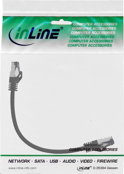 Image du produit InLine Câble de raccordement (S/FTP, CAT8.1, 0.25 m)