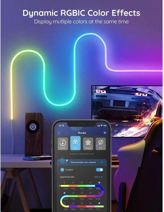 Actual product image Govee Neon (RGBIC, 300 cm, Indoor)