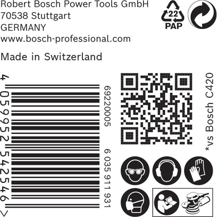 Image du produit Bosch Professional Zubehör C470 Papier abrasif (400)
