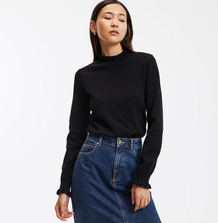 Produktbild La Redoute Collections Pullover mit gerüschtem Stehkragen und langen Ärmeln (38)