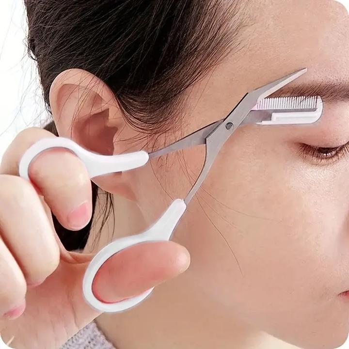 Actual product image Cbx Eyebrow scissors with comb, eyebrow trimmer (12.50 cm)