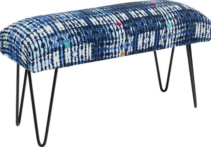 Actual product image Kare Design Bench Desna Patchwork Blue 80cm (80 cm)