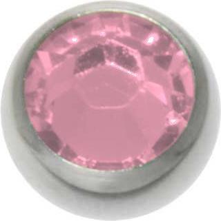 Bijouteria Piercingverschluss (Edelstahl, Kristall)