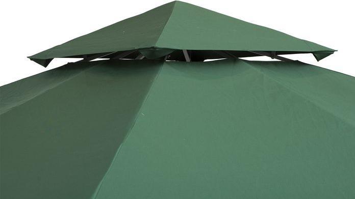 Produktbild Swisshandel24 Ersatzdach Pavillondach für Metallpavillon Gartenpavillon Partyzelt Gartenzelt Polyester 3x3m Kohleg (300 cm, 300 cm)