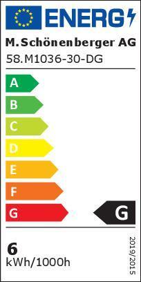 Energie-Label Schönenberger LED Wandanbauleuchte COLONNA (UP&Down) (391 lm)