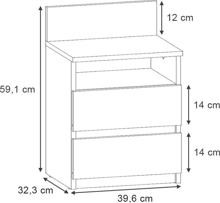 Actual product image Vicco Monty (39.5 x 32.5 x 59 cm)