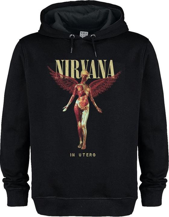 Immagine prodotto Amplified In Utero Felpa con Cappuccio Nirvana Adulto Unisex (M)