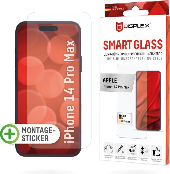Produktbild Displex Smart Glass, Displayschutzfolie (1 Stück, Apple iPhone 14 Pro Max)