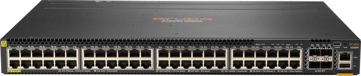 HPE E Aruba Switch, 48 Port PoE and 4 Port SFP56, Layer 3, Stackable, 1U, One Touch (48 Ports)