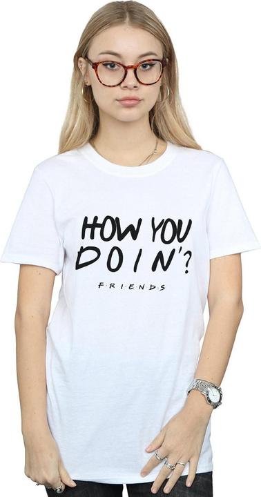 Actual product image Friends Womens/Ladies How You Doin? Cotton Boyfriend T-Shirt (M)