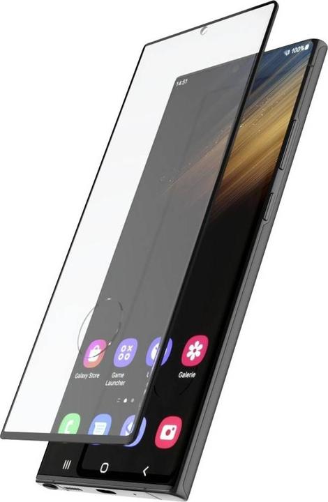 Actual product image Hama 3D Full Screen Protective Glass for Samsung Galaxy S23 Ultra, Black (1 Piece, Samsung Galaxy S23 Ultra)