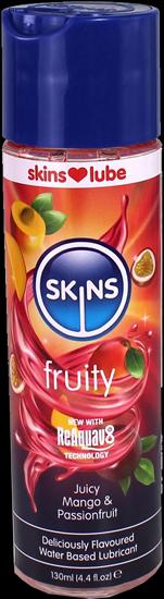 Image du produit Skins Fruity" Juicy Mango & Passionfruit 130ml Lubrifiant aux arômes naturels de fruits (130 ml)