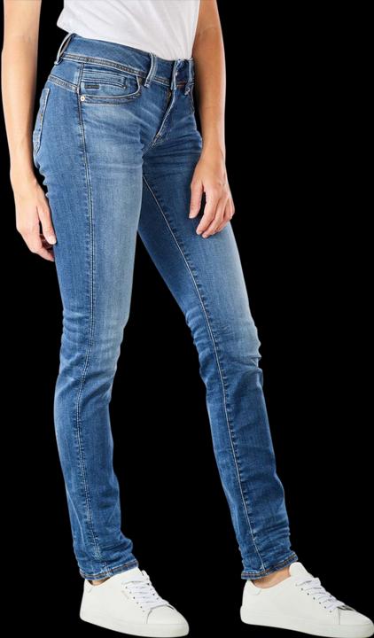 Produktbild G-Star Midge Zip Mid Straight Jeans medium indigo aged (W30/L36)