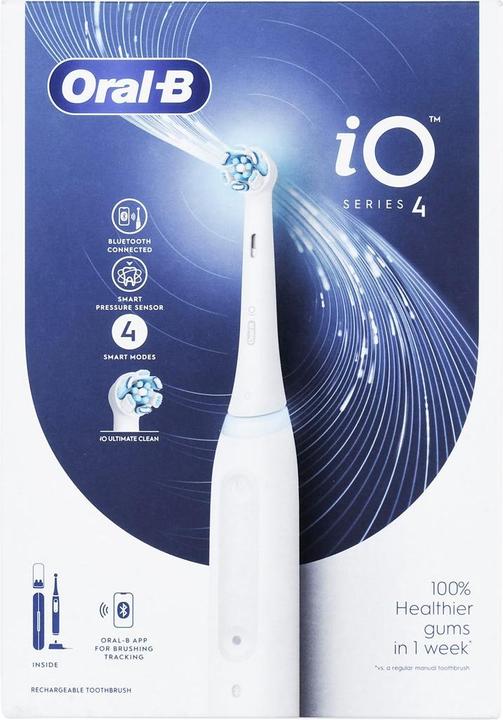 Produktbild Oral-B Elektrische Zahnbürste iO4 Wiederaufladbar, Für Erwachsene, Anzahl der Bürstenköpfe enthalten 1, Zie (Oszillierende Zahnbürste)