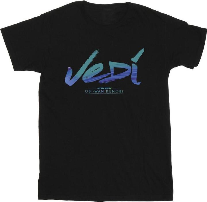 Actual product image Star Wars Boys Obi-Wan Kenobi Jedi Painted Font T-Shirt (140, 146)