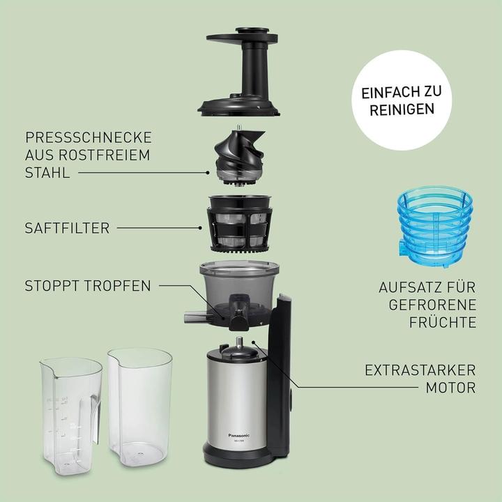 Immagine prodotto Panasonic MJ-L500S Slow Juicer mit 2 Einsätzen
