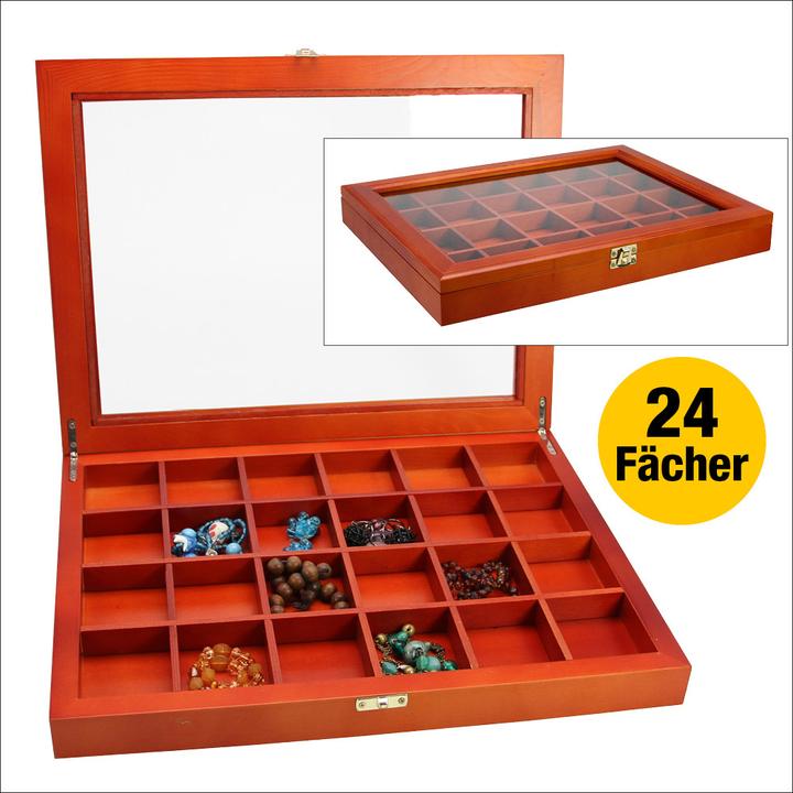 Produktbild Safe Vitrine aus Holz mit 24 Fächern.5308