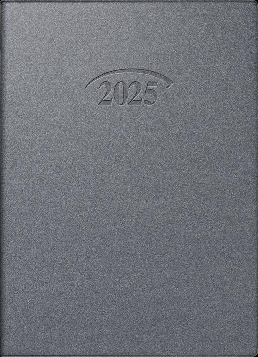 Produktbild Taschenkalender 736 10x14cm 1 Tag/Seite Kunststoff silber 2025 (10 x 14 cm, Spanisch, Deutsch, Niederländisch, Englisch, Französisch, Italienisch)