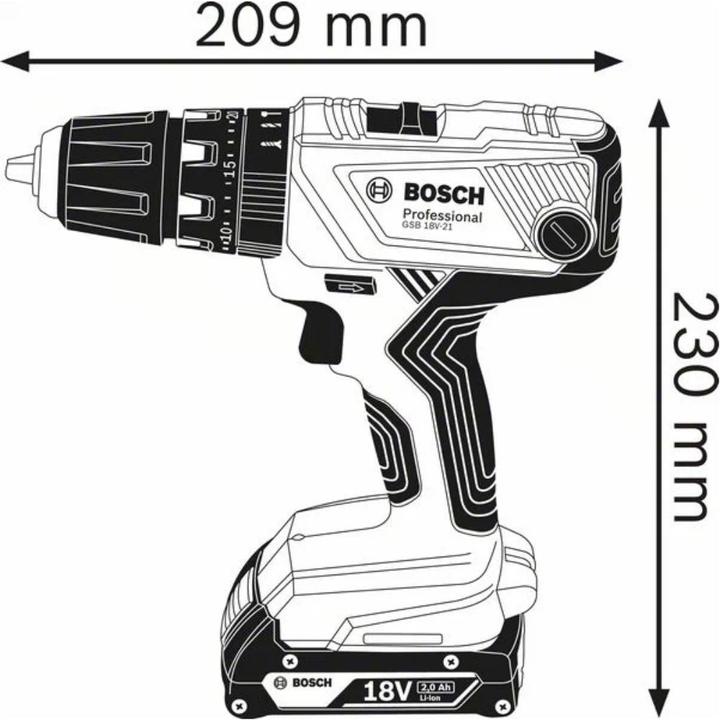 Productafbeelding Bosch Professional GSB 18V-21 (Oplaadbare batterij)