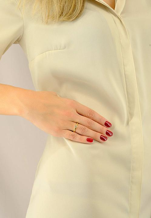 Actual product image Muau Solitaire (50, 750/18 K Gold)