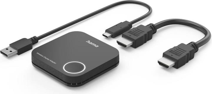Productafbeelding Hama Wireless-Display-Adapter, HDMI™, Full-HD 1080p, inkl. Kabel (HDMI, USB Type-C, Contactdoos)