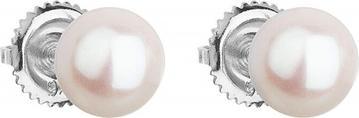 Evolution Group Stud earrings in white gold with real Pavona pearls 821004.1