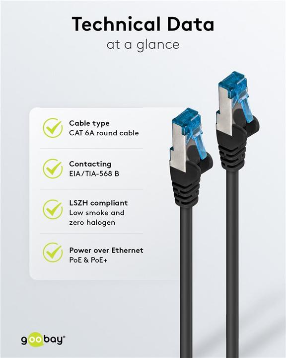 Actual product image Goobay network cable (S/FTP, CAT6a, 5 m)