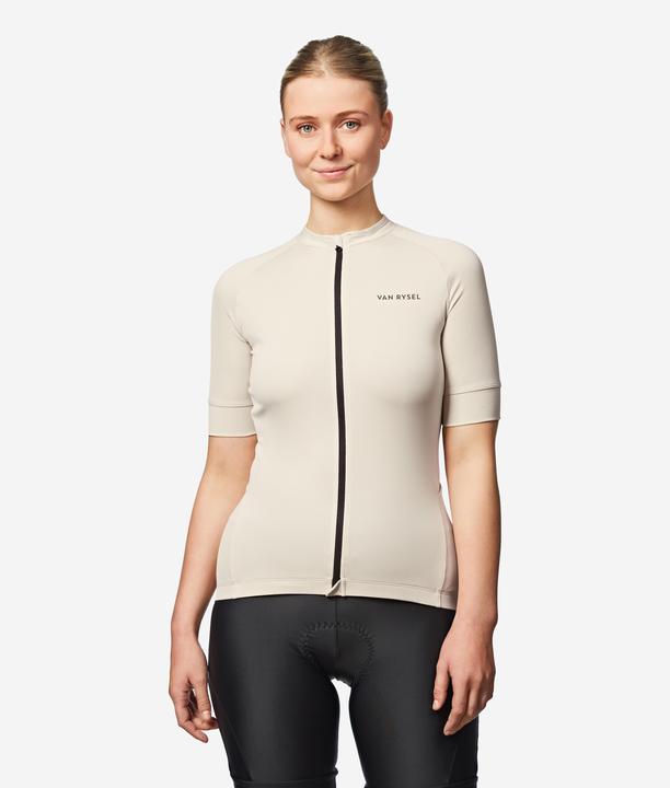 Van rysel Women's Regular Short-Sleeved Summer Road Cycling Jersey - Beige