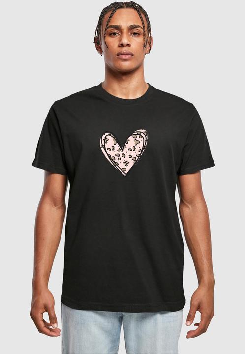 Actual product image Merchcode Valentines Day - Leopard Heart T-Shirt Round Neck - 117581 (XXL)