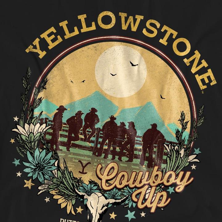 Actual product image Yellowstone Unisex Adult Cowboy Up T-Shirt (M)