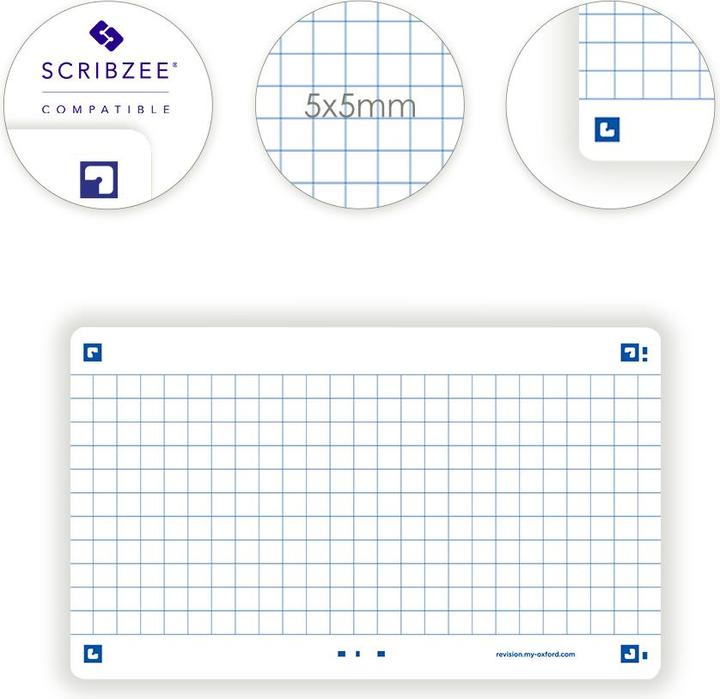 Produktbild Oxford Karteikarten Flash 2.0, 75 x 125 mm, weiss kariert, 250 g/qm, abgerundete Ecken, PEFC zertifiziert (75 x 125 mm, 250 g/m², 64 x)