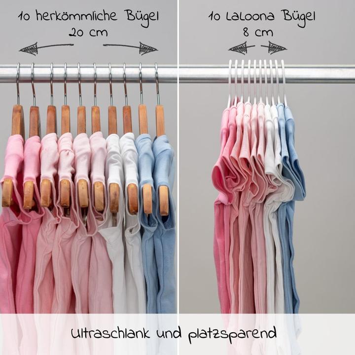 Produktbild La Loona LaLoona Strampler & Sets Body-Sparset Langarm inkl. Kleiderbügel - Beere Grau (80)