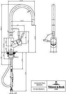 Image du produit Villeroy & Boch V&B Mitigeur monocommandé pour évier UMBRELLA FLEX anthracite