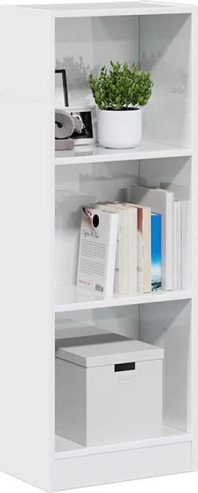 Actual product image VidaXL Bücherregal Hochglanz-Weiss 40x24x109 cm Holzwerkstoff (40 x 24 x 109 cm)