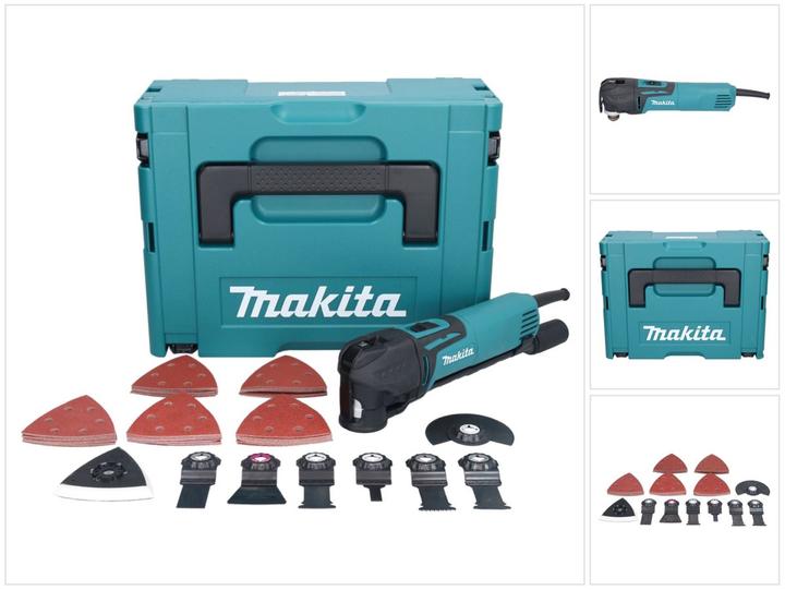 Image du produit Makita TM 3010 CX3J outil multifonctionnel 320 W OIS / Starlock + 59 pcs. kit accessoires + Makpac