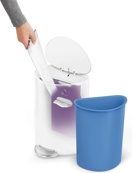Image du produit Simplehuman poubelle à pédale semi-circulaire (6 l)