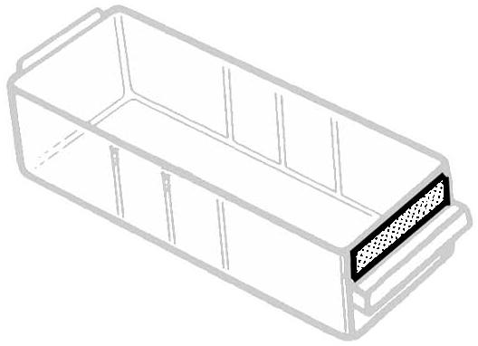Raaco Etikettensatz 8 Stück B155xH32mm für Schubladentyp F weiss / klar