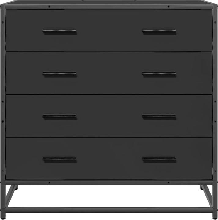 Immagine prodotto VidaXL Cassettiera nera 70x41x70 cm Cassettiera in legno (70 x 41 x 70 cm)